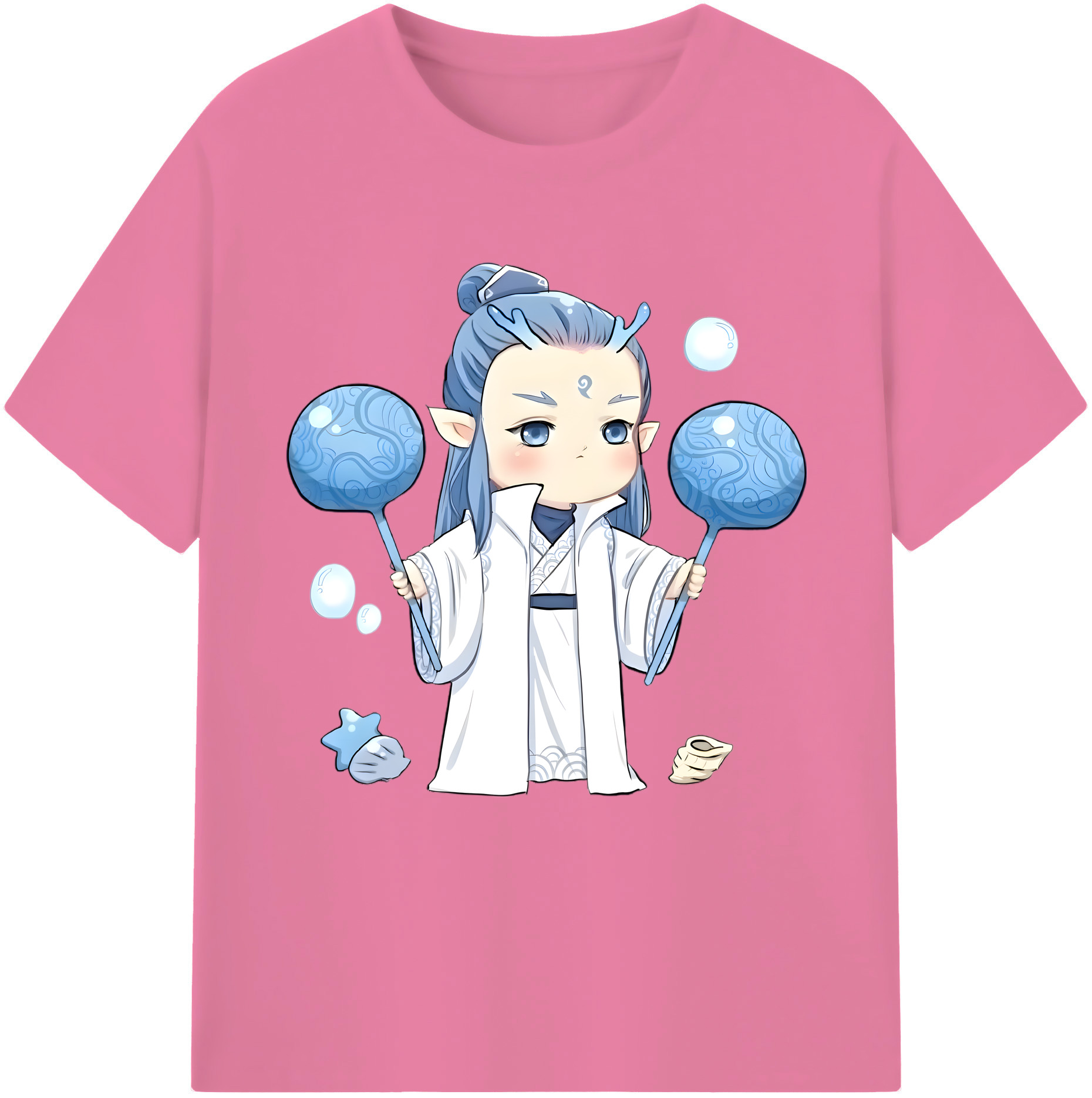 （画像用） Ne Zha 2 ナタ 魔童の大暴れ 綿100％半袖Tシャツ（フロントプリント）